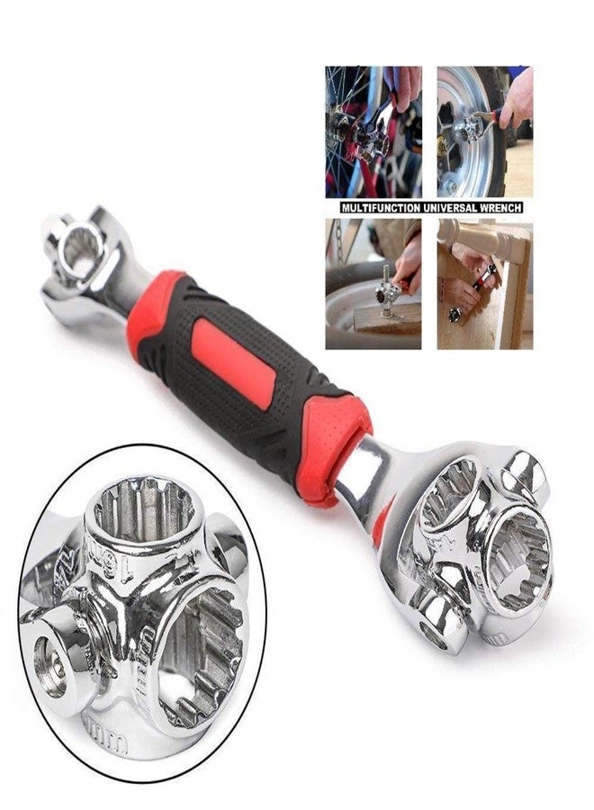 NMS TRADERS Multi-Function Socket Wrench, 48 Tools In One with 360 Degree Rotating Head, Tiger Wrench Works with Spline Bolts, 6-Point, 12-Point, and Any Size Standard or Metric (TIGER WRENCH) - Image 2